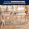 Flash Furniture Rectangle 23.625 W, 47.25 L, 23.5 H, Plastic, Steel, Brown YU-YCY-060-RECT-TBL-NAT-GG - alternate 7